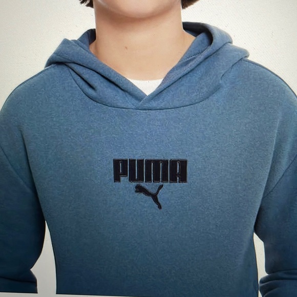 NWOT Puma Youth Fleece Hoodie, size Large (14-16), blue - Picture 5 of 10